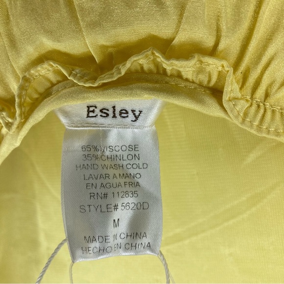 Esley Yellow Ruffle Side Sundress - Picture 9 of 9